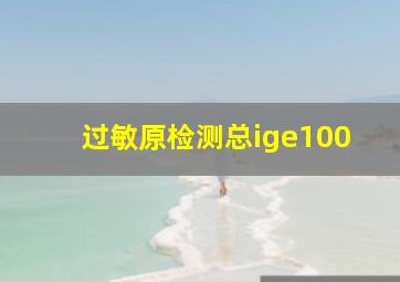 过敏原检测总ige100