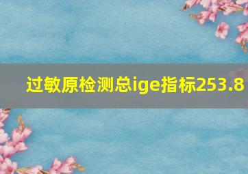 过敏原检测总ige指标253.8