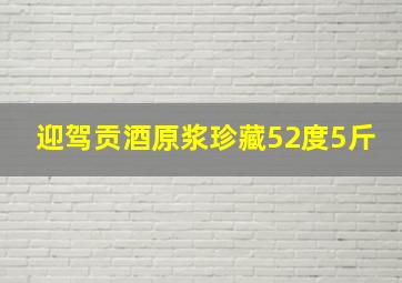 迎驾贡酒原浆珍藏52度5斤