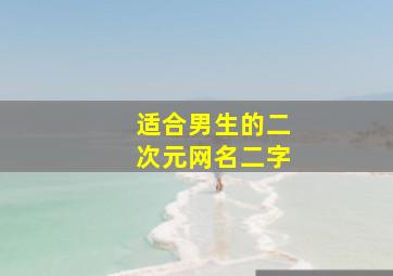 适合男生的二次元网名二字