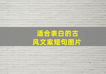 适合表白的古风文案短句图片