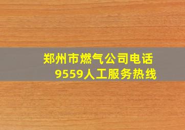 郑州市燃气公司电话9559人工服务热线