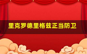 里克罗德里格兹正当防卫