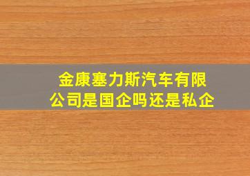 金康塞力斯汽车有限公司是国企吗还是私企