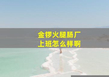 金锣火腿肠厂上班怎么样啊