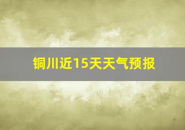 铜川近15天天气预报