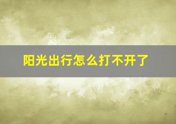 阳光出行怎么打不开了