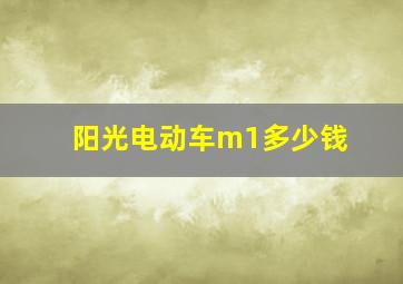 阳光电动车m1多少钱