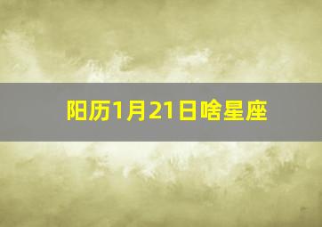 阳历1月21日啥星座