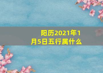 阳历2021年1月5日五行属什么