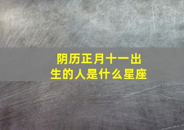 阴历正月十一出生的人是什么星座