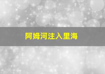 阿姆河注入里海