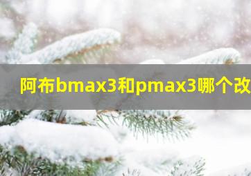 阿布bmax3和pmax3哪个改微物