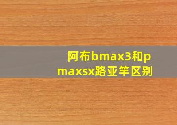 阿布bmax3和pmaxsx路亚竿区别