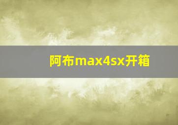 阿布max4sx开箱