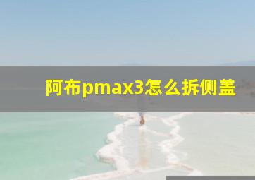 阿布pmax3怎么拆侧盖