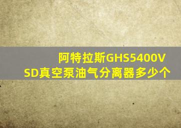 阿特拉斯GHS5400VSD真空泵油气分离器多少个