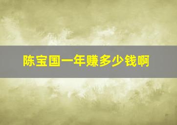 陈宝国一年赚多少钱啊