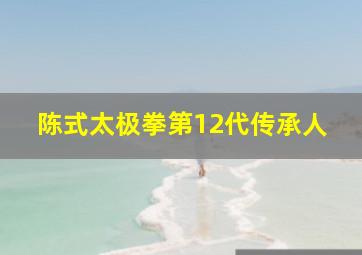 陈式太极拳第12代传承人