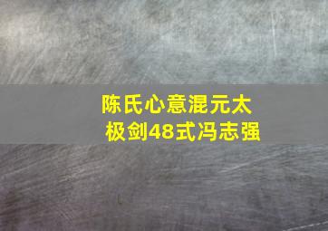 陈氏心意混元太极剑48式冯志强