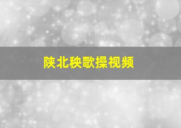 陕北秧歌操视频