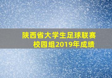 陕西省大学生足球联赛校园组2019年成绩