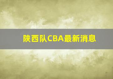 陕西队CBA最新消息