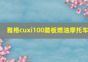 雅格cuxi100踏板燃油摩托车