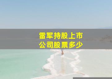 雷军持股上市公司股票多少