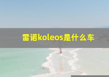 雷诺koleos是什么车