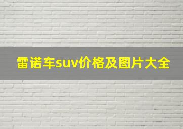 雷诺车suv价格及图片大全