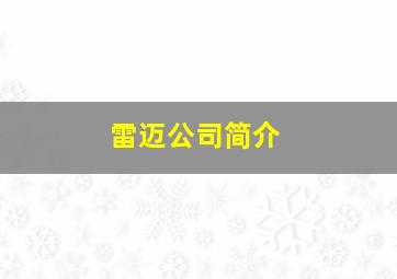 雷迈公司简介