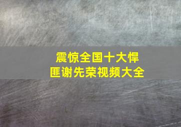 震惊全国十大悍匪谢先荣视频大全