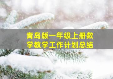 青岛版一年级上册数学教学工作计划总结