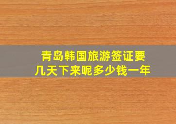 青岛韩国旅游签证要几天下来呢多少钱一年