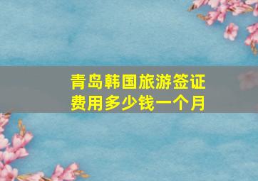 青岛韩国旅游签证费用多少钱一个月