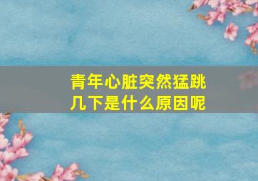 青年心脏突然猛跳几下是什么原因呢