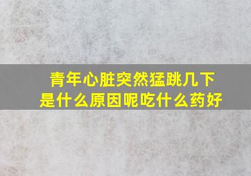 青年心脏突然猛跳几下是什么原因呢吃什么药好