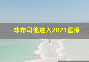 非布司他进入2021医保