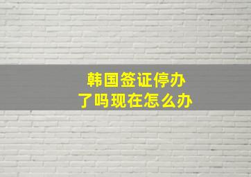 韩国签证停办了吗现在怎么办