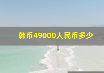 韩币49000人民币多少