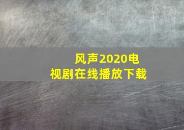 风声2020电视剧在线播放下载