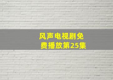 风声电视剧免费播放第25集