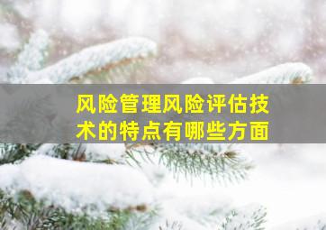 风险管理风险评估技术的特点有哪些方面