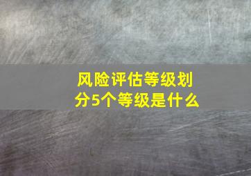 风险评估等级划分5个等级是什么