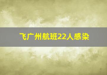 飞广州航班22人感染