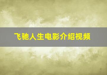 飞驰人生电影介绍视频