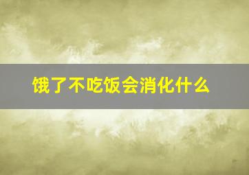 饿了不吃饭会消化什么