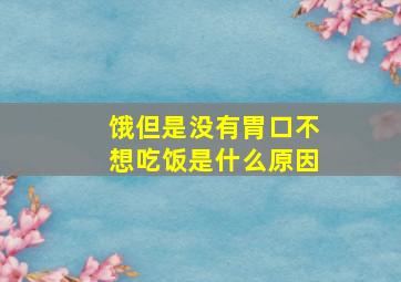 饿但是没有胃口不想吃饭是什么原因