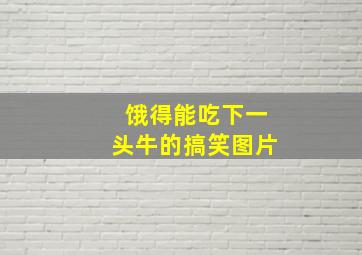 饿得能吃下一头牛的搞笑图片